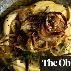 Grilled Onions, Chickpea Purée, And Almond And Orange Parfait