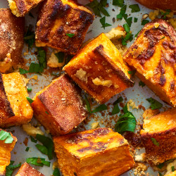Recipe: Garlicky Parmesan Sweet Potatoes