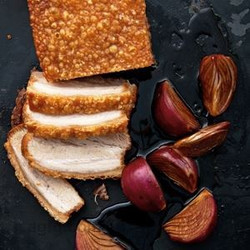 Roast Pork Belly With Balsamic-marinated Red Onions - Chef Recipe By Neil Perry