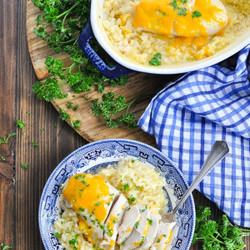 Dump-and-bake Cheesy Chicken And Rice Bake