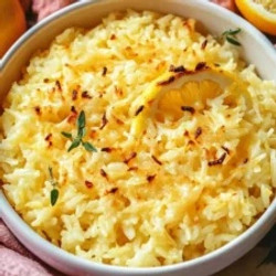 Flavorful Greek Lemon Rice : A Mediterranean Side Dish