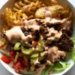 Burger Bowls With House Sauce And Ranch Fries
