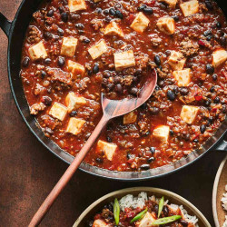 Mapo Tofu–inspired Beef And Black Bean Chili