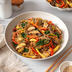 Easy Japchae (korean Glass Noodle Stir Fry)