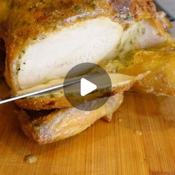 Butter Confit Garlic Roast Chicken