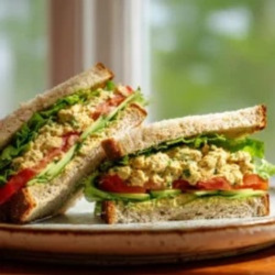 Vegan Chickpea Tuna Sandwich No Mayo