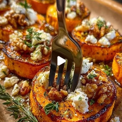 Caramelized Sweet Potatoes With Honey, Goat Cheese &amp; Crunchy Walnuts