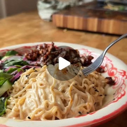 Spicy Sesame Noodles With Gochujang Glazed Tofu