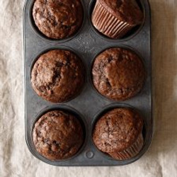 One Bowl Chocolate Greek Yogurt Banana Muffins