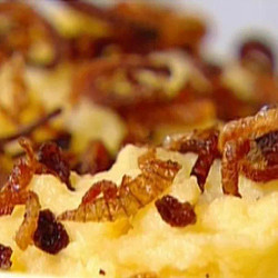 Mashed Yellow Turnips With Crispy Shallots