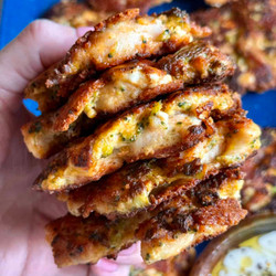 5 Ingredient Chicken Broccoli Feta Fritters (low Carb)