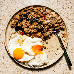 Weeknight Thai Basil Chicken With Fried Eggs Aka The Easiest Pad Krapow Gai Recipe Ever · I Am A Food Blog