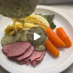 Corned Beef With Parsley &amp; Mustard Sauce