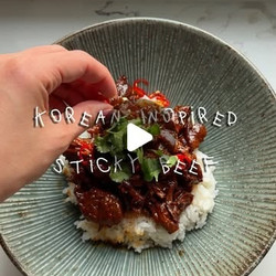 Korean-inspired Sticky Beef &amp; Rice