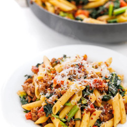Fire Roasted Sausage And Kale Pasta
