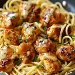 Garlic Butter Chicken Bites With Creamy Parmesan Pasta