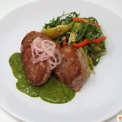 Pork Medallions With Italian Salsa Verde