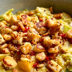 Spiced Halloumi Topped Butternut Dal