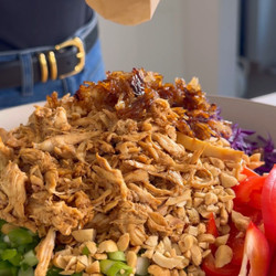 Teriyaki Chicken Crispy Rice Salad