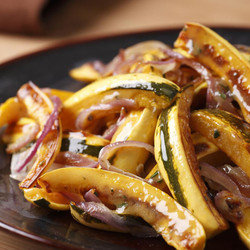 Roasted Delicata Squash &amp; Onions