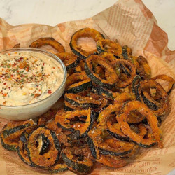 Crispy Zucchini Rings With Creamy Zucchini Dip