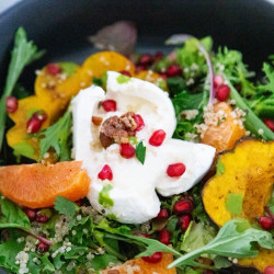 Sensational Fall Salad With Roasted Squash, Pomegranate, And Burrata