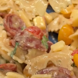 Hot Honey Pepperoni Pasta Salad