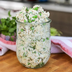 Creamy Chicken Salad With Spring Peas And Swiss Cheese
