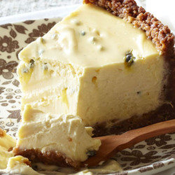 Baked Sour Cream And Passionfruit Cheesecake