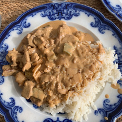Fläskfilégryta Med Champinjoner