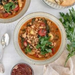 Turkey And Bean Soup With Harissa