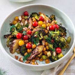 Mediterranean Roasted Potato &amp; Tzatziki Bowl