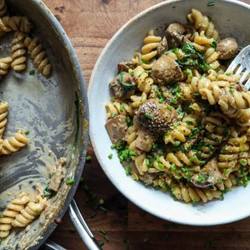 Tahini Mushroom Fusilli