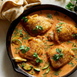 Thai Red Curry Chicken Thighs With Zucchini
