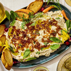 Whipped Ricotta With Caramelized Shallots And Herbs