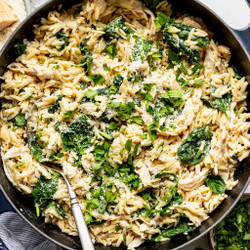 Lemon Chicken Orzo Pasta (15-minute Dinner!)