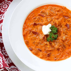 German Sauerkraut Soup (sauerkrautsuppe)