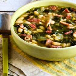 Slow Cooker Bean Soup (with Ham, Spinach, And Thyme)