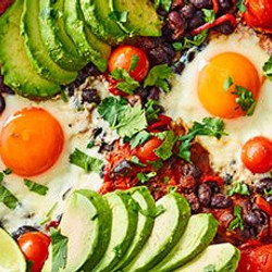 Avocado &amp; Black Bean Eggs