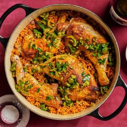 One-pot Chicken And Rice With Olive Gremolata