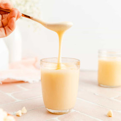 Easy White Chocolate Sauce (2-ingredient Ganache!)