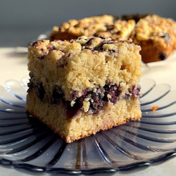 Blueberry Eggnog Coffee Cake