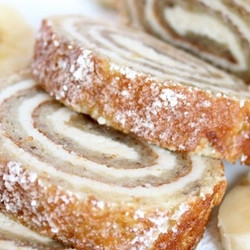 Banana Roll With Cheesecake Filling