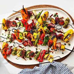 Ultimate Veggie Kebabs With Smoked Sausage