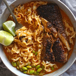 Jerk Mahi Noodle Bowls