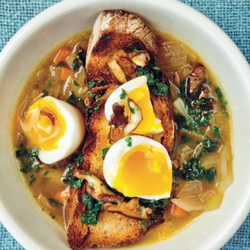 Mushroom Soup With Parsley And Egg