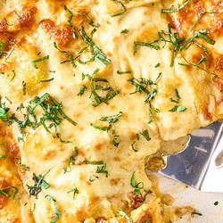 Easy One Pan Creamy Baked Ravioli