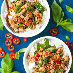 Thai Basil Chicken Bowls