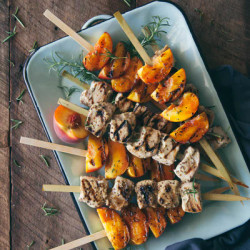 Peach &amp; Pork Kabobs