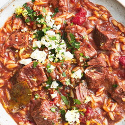 Slow Cooker Greek Beef Risoni Recipe